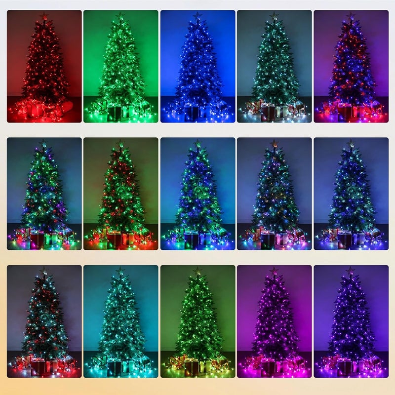 Joomer Christmas String Lights - 66FT 200LED RGB String Lights with Remote, Waterproof Outdoor Indoor with Timer Memory Function for Tree, Yard, Christmas Decor (Non-Connectable) - Image 3